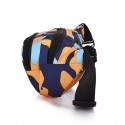 Men's Unisex Sling Shoulder Bag Canvas Zipper Geometric Daily Maroon Wine Green Blue