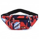 Men's Unisex Sling Shoulder Bag Canvas Zipper Geometric Daily Maroon Wine Green Blue