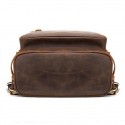 Men's Laptop Bag Sling Shoulder Bag Backpack Nappa Leather Cowhide Zipper Daily Outdoor Black Coffee