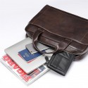 Men's Handbags Sling Bags Laptop Bag Briefcase Crossbody Bag Nappa Leather Cowhide Zipper Daily Dark Coffee Coffee