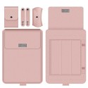 Unisex Laptop Bag PU Leather 4 Pieces Purse Set Solid Color Daily Office & Career Rose Gold Green Black Grey
