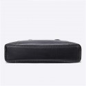 Men's Handbags Laptop Bag Briefcase Top Handle Bag Nappa Leather Cowhide Zipper Daily Black