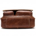 Men's Sling Bags Laptop Bag Messenger Bag Crossbody Bag Nappa Leather Cowhide Zipper Daily Dark Coffee Coffee