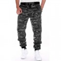 Men's slim skinny pants running fitness pants sports casual camo pants