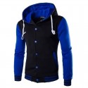 Men's cross-border new hooded baseball shirt ladies jacket slim cardigan short hooded long-sleeved sports sweater outdoor / winter