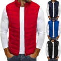 Men's 2022 autumn and winter new men's fashion solid color hooded cotton vest vest Korean version slim warm cotton vest