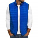 Men's lightweight Padded Coat Autumn Winter Light Down Fashion Short Thermal Vest Sleeveless Stand Collar Down Jacket